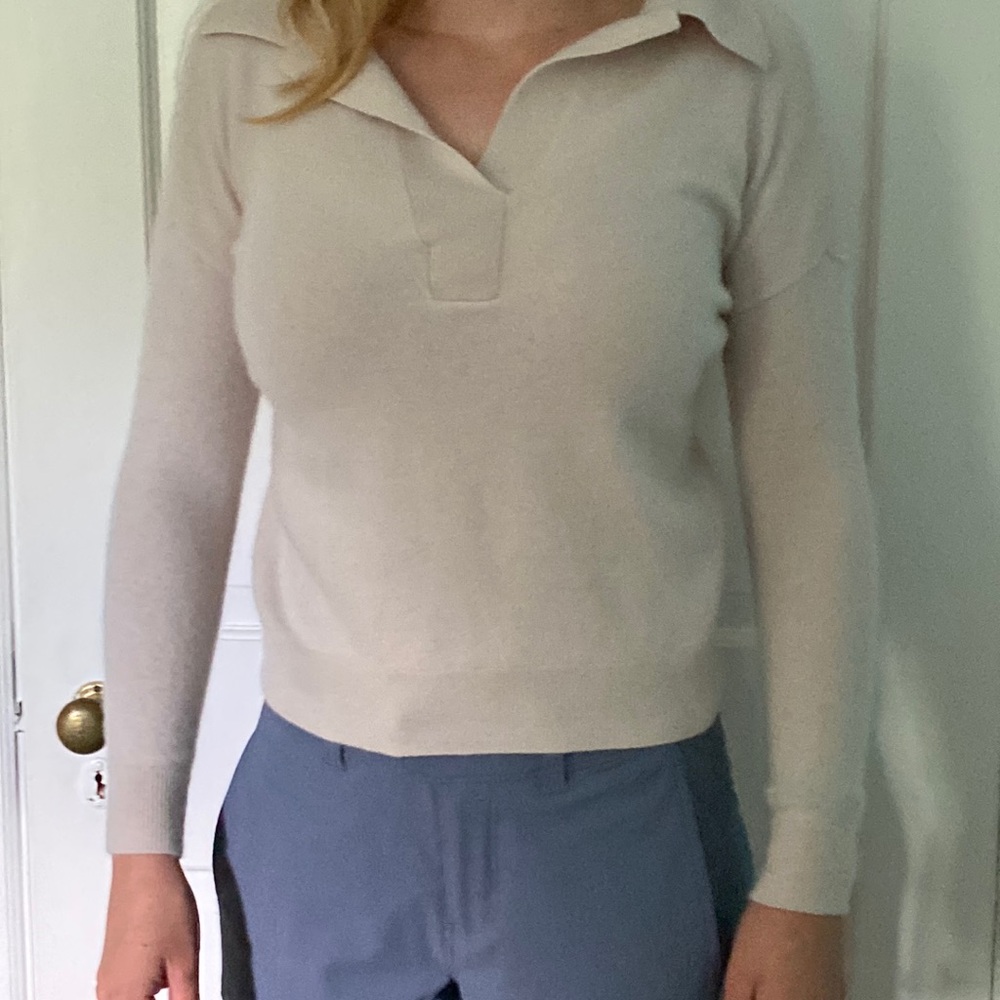 Garnet Hill XS Cashmere Tan Sweater
